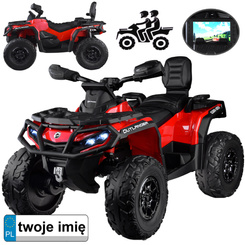 Battery-powered quad for children 2 people CAN-AM OUTLANDER 4x4 LED panel PA0326