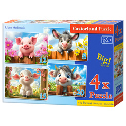 Puzzle 4in1 Cute Animals B-041084