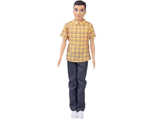 Anlily Doll boy BRUNET Paulo in shirt and dark pants ZA6006 B