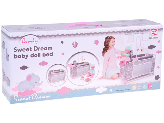 2-in-1 Sweet Dream Doll Set – Crib and High Chair ZA5918