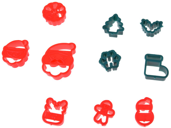 Set of clay + Christmas themed molds ZA5764