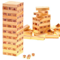 Wooden blocks JENGA shaken TOWER GR0189