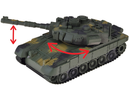 RC Tank with Remote Control, Rotating Turret, Lights, Realistic Sounds RC0728
