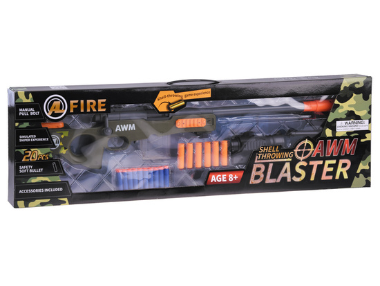 Large sniper rifle, cartridges, shells, sight, magazine ZA4632