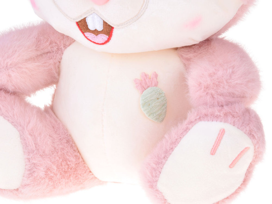 Plush rabbit 40 cm Lovely pink MALINKA with foldable ears ZA5922