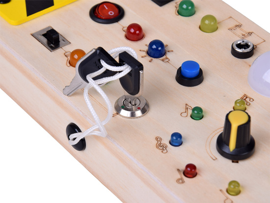 Wooden Montessori Manipulative Board - Electric LEDs ZA5944