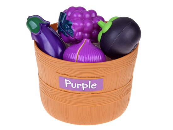 Set for cutting vegetables and fruits with Velcro + learning colors - 34 pieces ZA5904