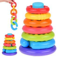 Sensory pyramid colorful stacking discs for children ZA5283