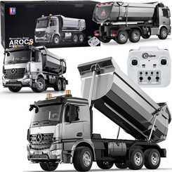 Mercedes Arocs METAL steerable dump truck EE moving semi-trailer 1:20 RC0667