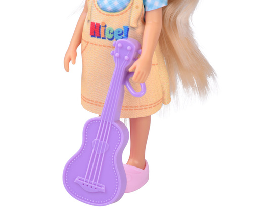 Ankiki Lalka z gitarą - urocza mała muzykalna laleczka 14 cm ZA6008