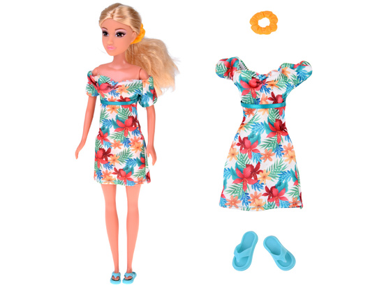 Doll clothes set, holiday styling, dress, accessories ZA5706