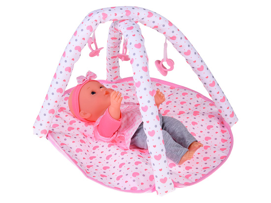 Deluxe Baby Doll Set with Stroller, Crib, Play Mat and Accessories – 17 pcs ZA5916