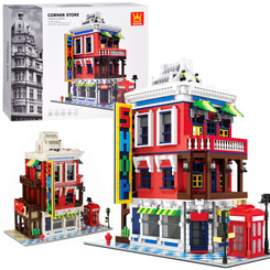 Blocks SERIES World-architecture style CORNER SHOP London 2347ele ZA5748