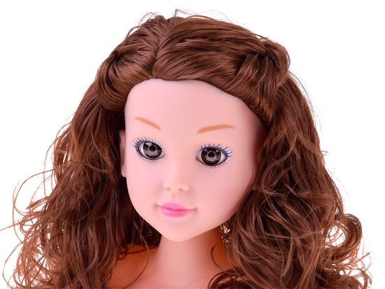 Hairdressing head 20 cm BLACK DOLL with hairdressing accessories ZA5838