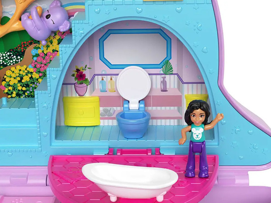 Zestaw Polly Pocket Torebka kangurek składany domek figurki ZA6048