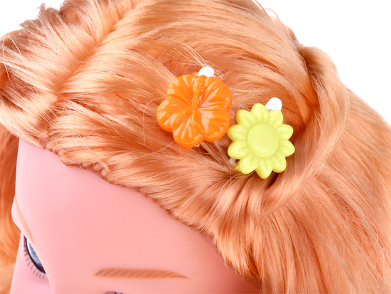 BLONDE DOLL 20 cm combing head with hairdressing accessories ZA5837