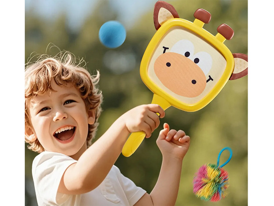 Colorful animal-shaped rackets + 2 balls for the youngest ZA 5605