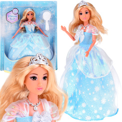 Anlily Snow White Doll in a Blue Dress with Snowflakes ZA5702