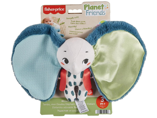 Mattel Fisher Price Sensory Elephant Cuddly Toy - Big Ears ZA6044