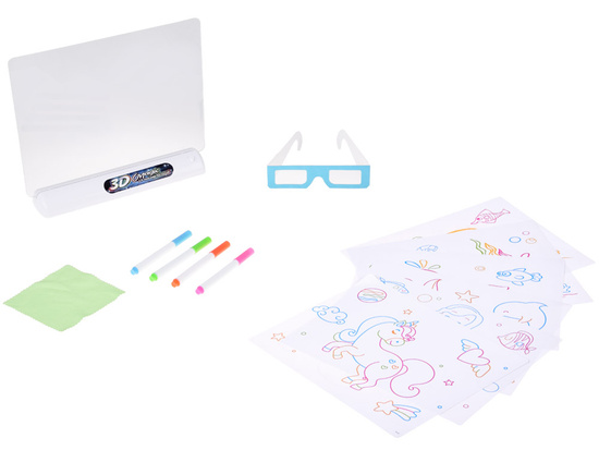 3D Drawing Board with LED Lighting + Markers and Glasses TA0115