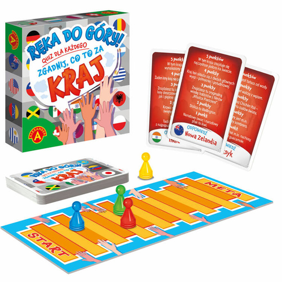 Alexander Kieszonkowa gra planszowa Quiz ręka do góry! Zgadnij co to za Kraj GR0651