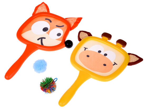 Colorful animal-shaped rackets + 2 balls for the youngest ZA 5605