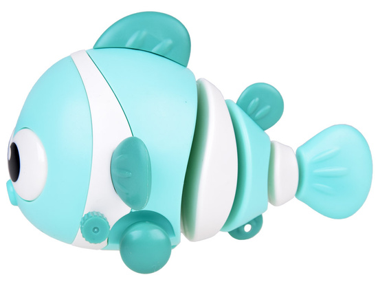 Colorful Wind-up Fish Riding Clownfish Moving Tail ZA5448