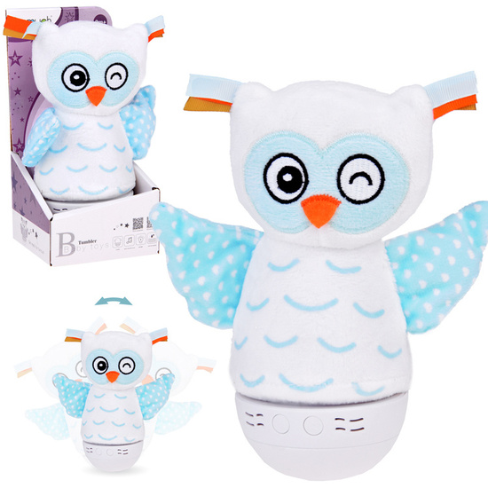 Plush Owl Color Changing Night Light + Music Box ZA5190