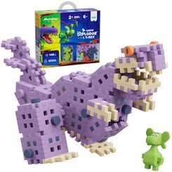 Marioinex Diplodocus and T-Rex Mini waffle blocks 148pcs + figure ZA5501
