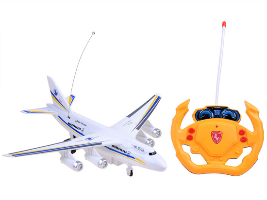 The remote-controlled plane operates on the RC0574