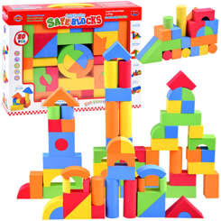 Soft colored FOAM blocks 80 pieces ZA3856