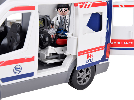 Interactive ambulance stretcher figures light sound ZA5456