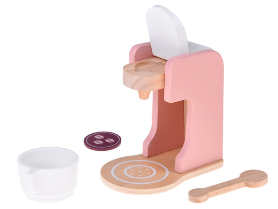 Wooden Set Toaster Coffee Machine Mixer + Accessories – Small Pretend Play Appliances ZA5929