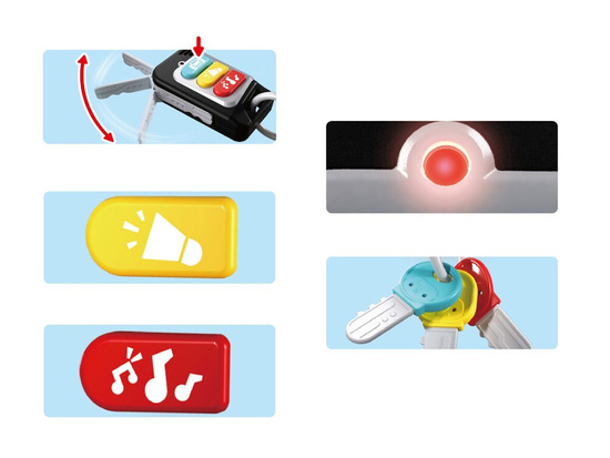 Interactive car keys with remote control for toddlers Sound + melodies ZA5871