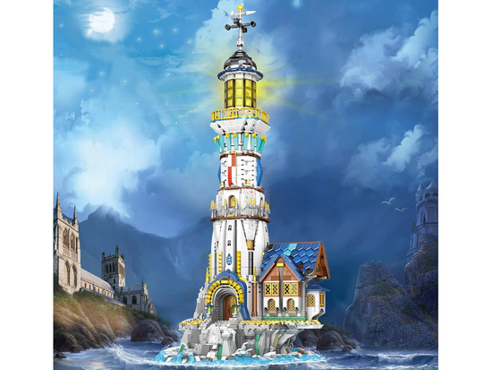 Reobrix Licensed Building Blocks Medieval Lighthouse 2966pcs ZA5805