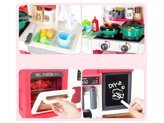 Interactive Kitchen light + sound + steam + tap water ZA5326