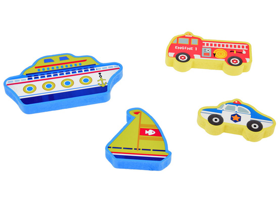 Wooden puzzle transport vehicles 9pcs match shapes ZA5257