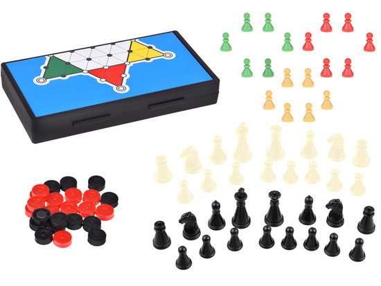 Game set 3in1 chess checkers Chinese MAGNETIC strategic GR0676