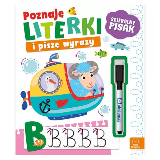 Aksjomat Poznaję literki i piszę wyrazy. Ścieralny pisak KS0977