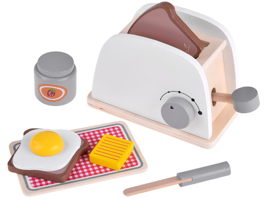 Set of WOODEN TOASTER with fried egg + accessories Small household appliances ZA4122