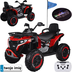 Duży quad na akumulator dla dziecka 4x4 PA0328 czerwony