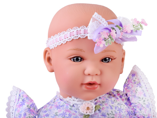 Interactive BOBAS doll 46cm - in a lilac dress + accessories ZA5834