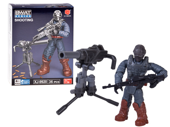 SWAT policeman blocks, movable figure, soldier, model to assemble ZA5724