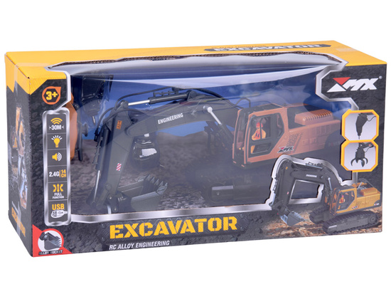 3-in-1 Remote-Controlled Excavator – Construction Vehicle with Interchangeable Attachments RC0752