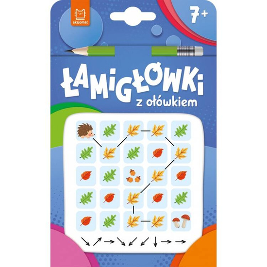 Aksjomat Łamigłówki z ołówkiem 7+ krzyżówki labirynty kieszonkowa książeczka KS0858