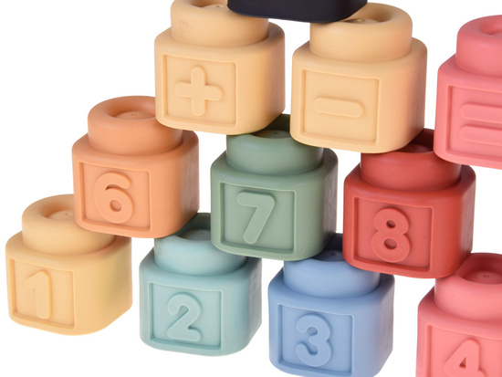 Soft Pastel Rubber Blocks with Adorable Ducklings – 30-Piece Set ZA5671