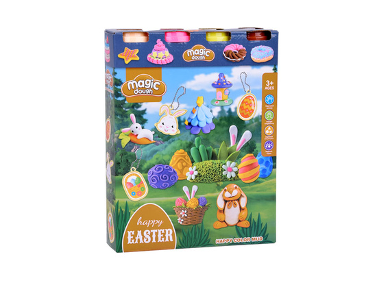 Pastel Set EASTER Plasticine + molds + stickers ZA5506