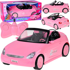 Pink RC Convertible Car with Lights and Remote Control RC0713
