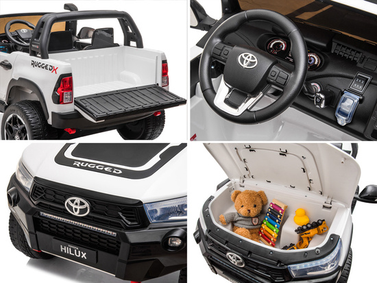 The car is powered by a large Toyota Hilux 2-person battery PA0250