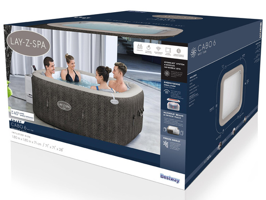 Bestway Lay-Z-Spa Cabo HydrotJet 6 hydromassage 4-6 people WiFi application 6001R